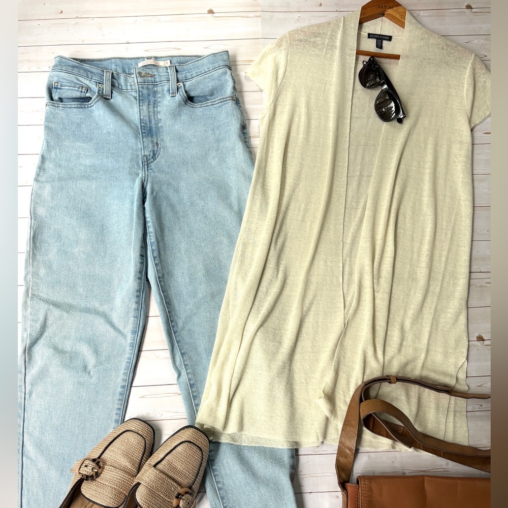 Eileen Fisher knit long cardi